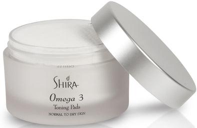Shira Omega-3 Soothing Toning Pads 60ct – pH-Balancing, Anti-Inflammatory