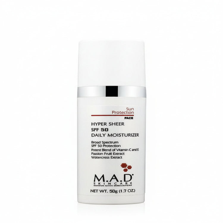 Hyper-Sheer SPF 50 Daily Moisturizer Lightweight Broad-Spectrum Antioxidant Repair