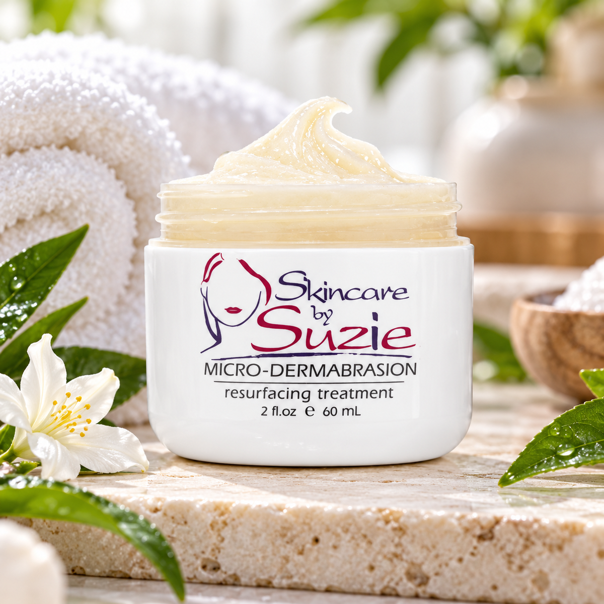 Micro-Dermabrasion Cream spa setting