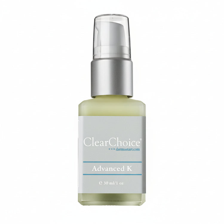 ClearChoice Advanced K skincare bottle on a white background