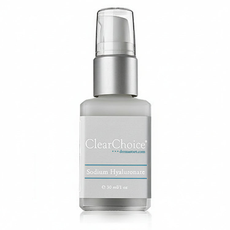 ClearChoice Sodium Hyaluronate skincare bottle on a white background