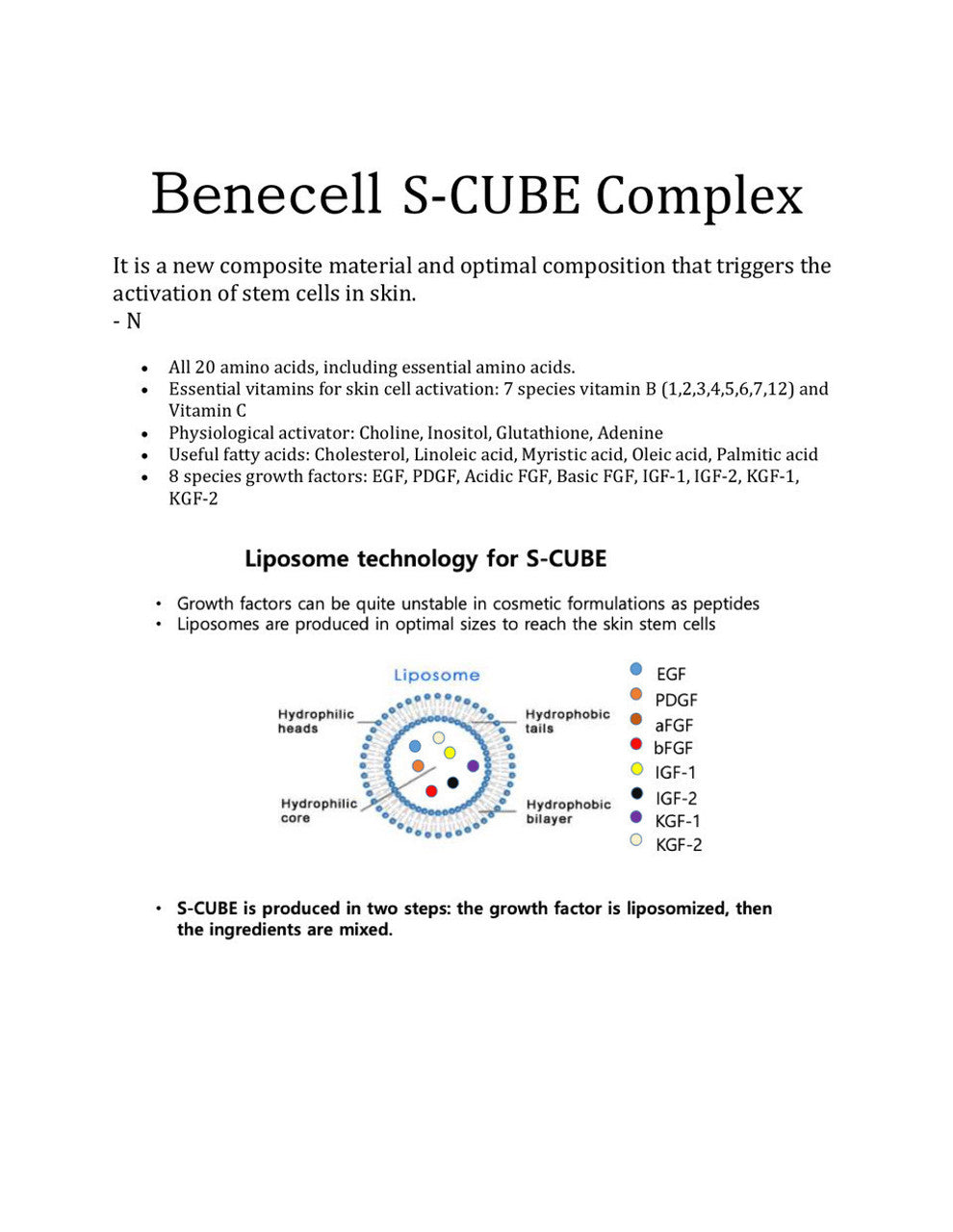 BENECELL EFG 100 Serum: Powerful Anti-Aging, Firming, Radiance-Boosting EGF Skin Repair