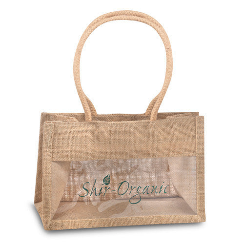 Shir-Organic Natural Jute Tote Bag with Sturdy Handles
