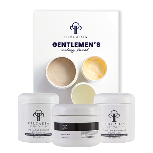 Premium Gentleman's Facial Skincare Starter Bundle: Professional Cooling, Hydrating, Exfoliating Kit