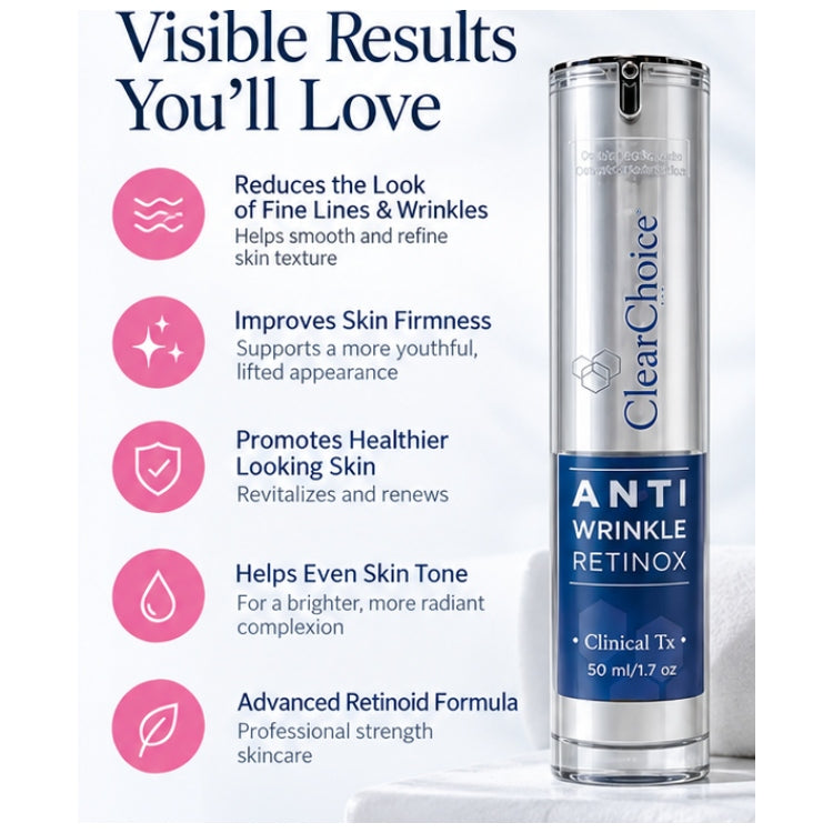 Clear Choice Anti-Wrinkle Retinox Night Renewal Serum for Aging Skin