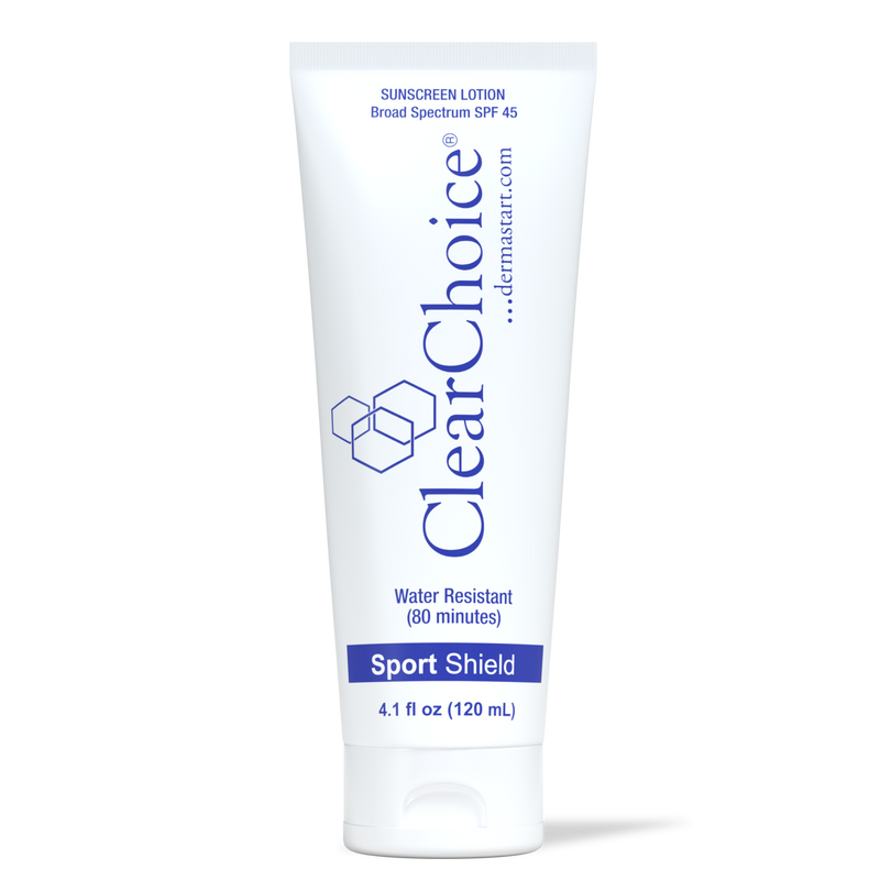 Clear Choice Sport Shield SPF 45 zinc oxide sunscreen 4 oz bottle