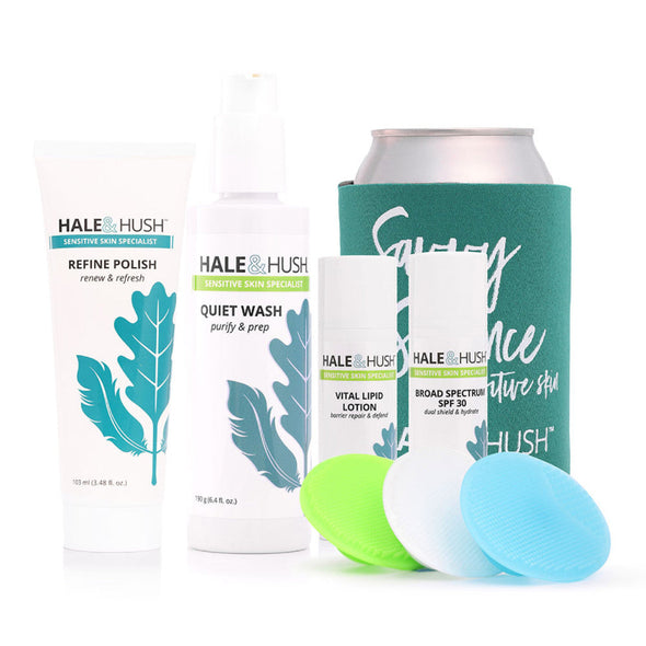 Hale and Hush Men's Skincare Kit — Cleanser, Lotion, SPF, Mask