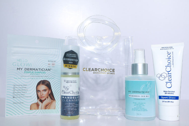 Frequent Flyer Travel Kit - Clear Vinyl Bag with Travel Skincare