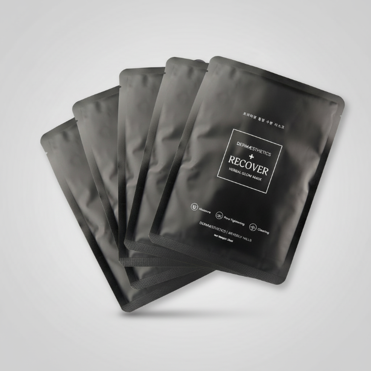 Dermaesthetics Herbal Glow Recovery Collagen Sheet Mask Set 5-Pack