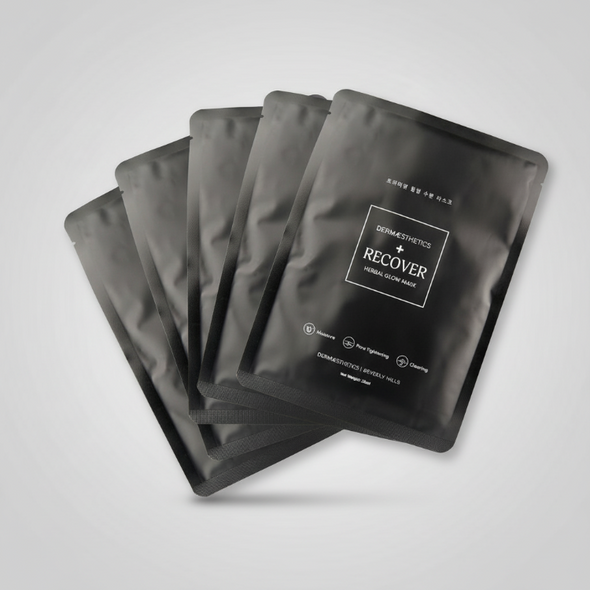 Dermaesthetics Herbal Glow Recovery Collagen Sheet Mask Set 5-Pack