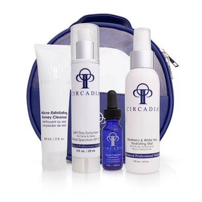 Circadia Essential Skincare Regimen Bundle: Cleanser, Serum, SPF, Antioxidants