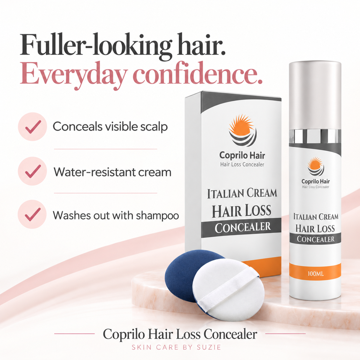 Coprilo Hair Loss Concealer water-resistant scalp coverage benefits