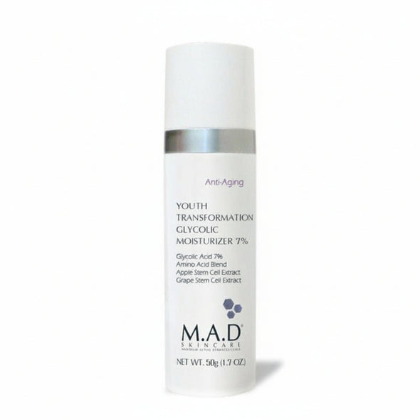 Youth Transformation Glycolic Moisturizer 7% Resurfacing Hydrating Cream by M·A·D