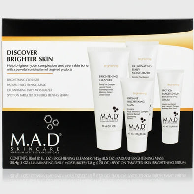 M.A.D. Skincare Discover Brighter Skin Kit – Cleanser, Serum, Mask