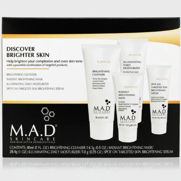 M.A.D. Skincare Discover Brighter Skin Kit – Cleanser, Serum, Mask