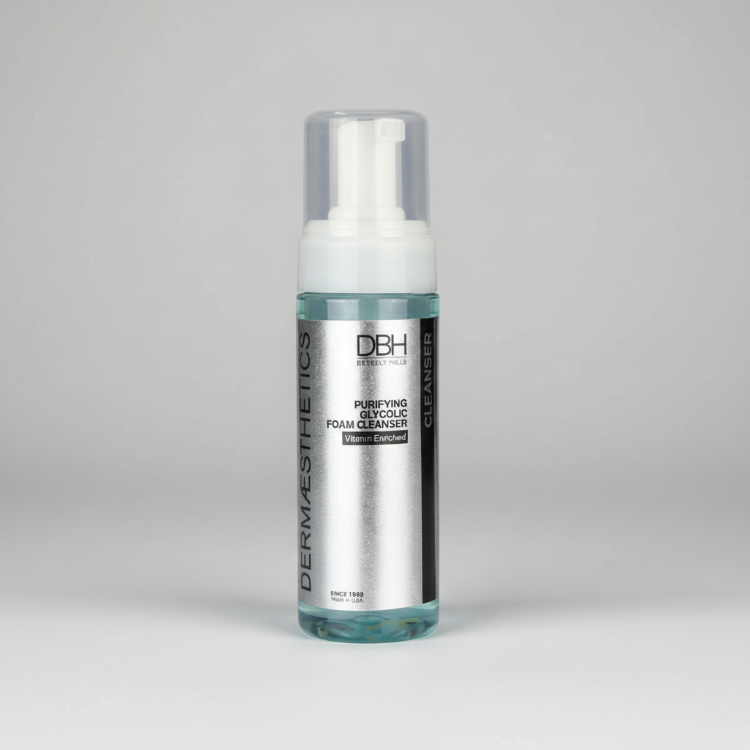 Dermaesthetics Glycolic 3% Purifying Foam Cleanser – Gentle Exfoliating Wash