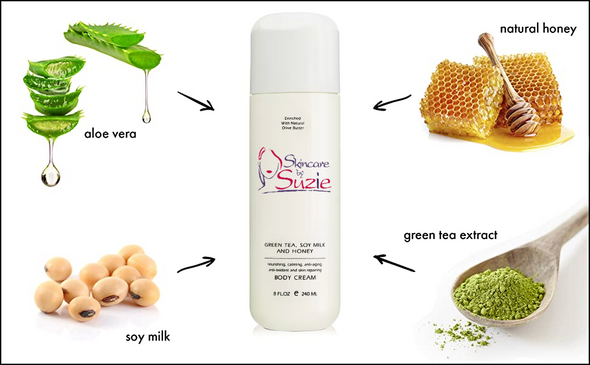 Green Tea, Soy Milk, and Honey Body Cream (6242264088743)